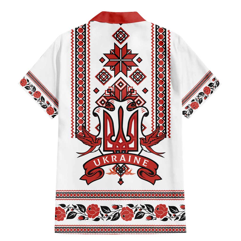 Ukraine Unity Day Family Matching Mermaid Dress and Hawaiian Shirt The Trident With Folk Pattern - Wonder Print Shop