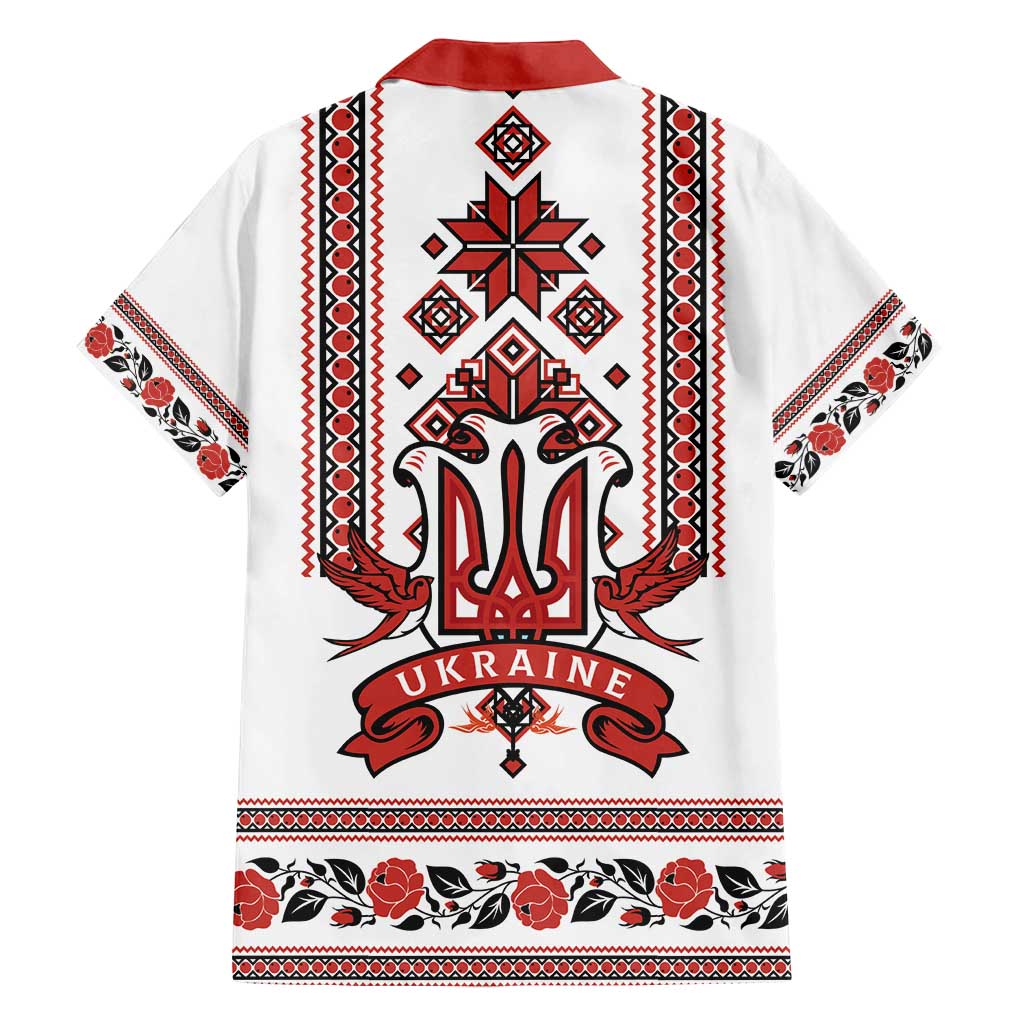 Ukraine Unity Day Family Matching Off Shoulder Maxi Dress and Hawaiian Shirt The Trident With Folk Pattern - Wonder Print Shop