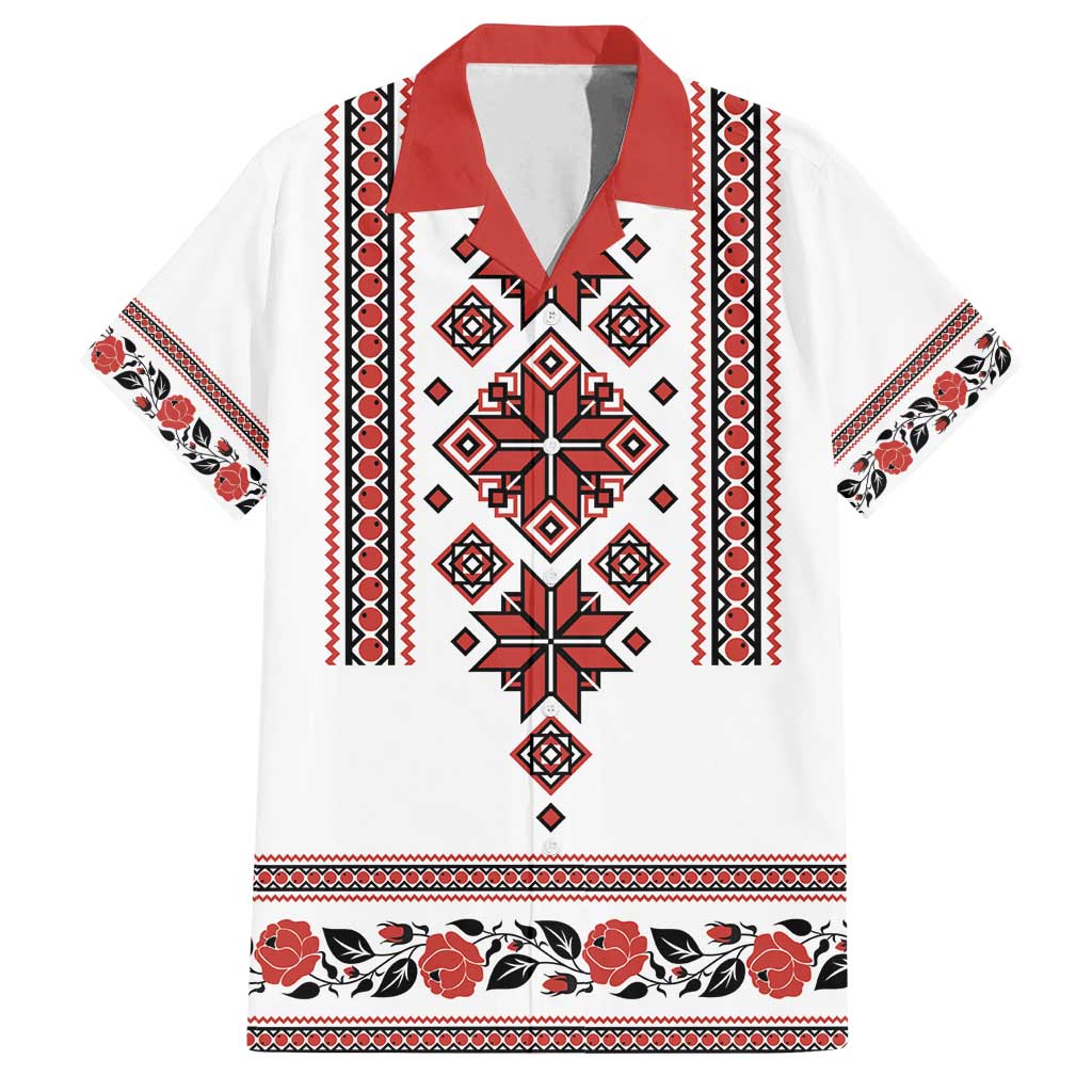 Ukraine Unity Day Family Matching Summer Maxi Dress and Hawaiian Shirt The Trident With Folk Pattern - Wonder Print Shop