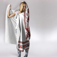 Ukraine Unity Day Hooded Blanket The Trident With Folk Pattern