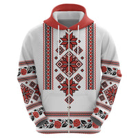 Ukraine Unity Day Hoodie The Trident With Folk Pattern - Wonder Print Shop