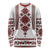 Ukraine Unity Day Long Sleeve Shirt The Trident With Folk Pattern - Wonder Print Shop