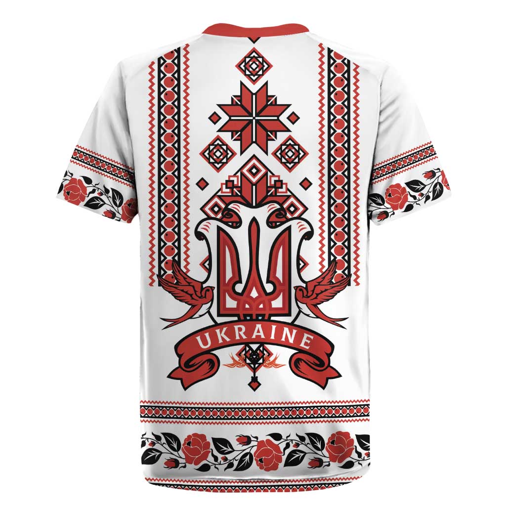 Ukraine Unity Day Rugby Jersey The Trident With Folk Pattern - Wonder Print Shop