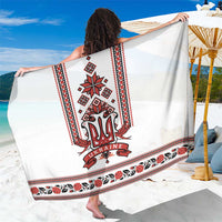 Ukraine Unity Day Sarong The Trident With Folk Pattern - Wonder Print Shop