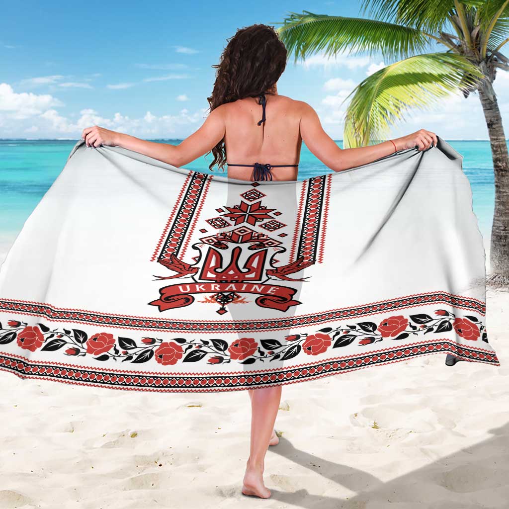 Ukraine Unity Day Sarong The Trident With Folk Pattern - Wonder Print Shop