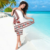 Ukraine Unity Day Sarong The Trident With Folk Pattern - Wonder Print Shop