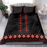 Red Ukraine Folk Patterns Bedding Set - Wonder Print Shop