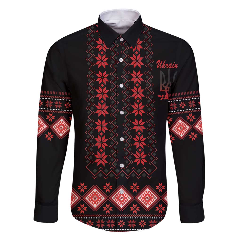 Red Ukraine Folk Patterns Family Matching Puletasi and Hawaiian Shirt - Wonder Print Shop