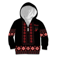 Red Ukraine Folk Patterns Kid Hoodie - Wonder Print Shop