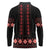 Red Ukraine Folk Patterns Long Sleeve Polo Shirt - Wonder Print Shop