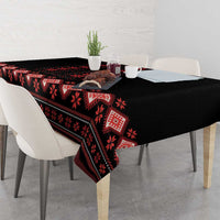 Red Ukraine Folk Patterns Tablecloth - Wonder Print Shop