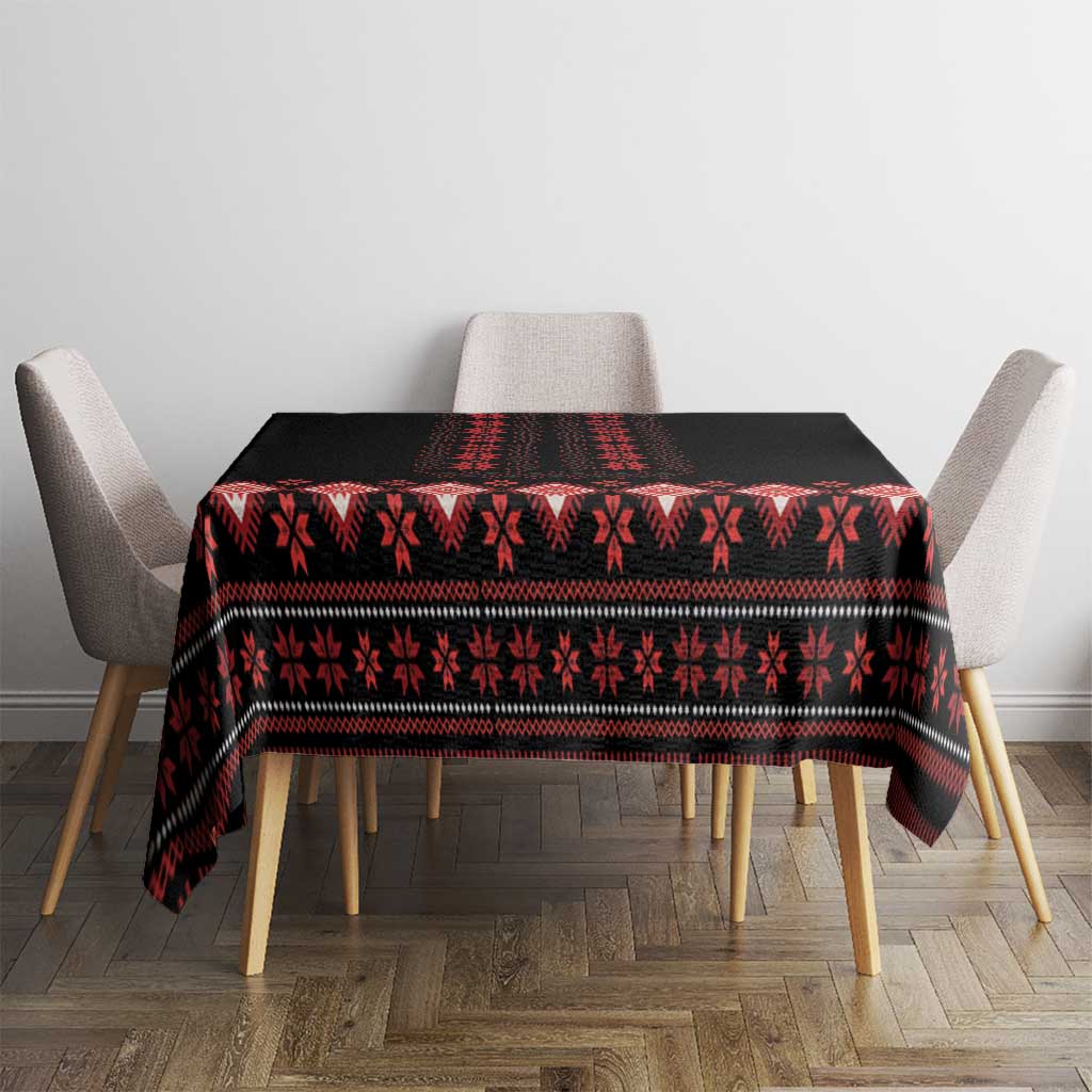 Red Ukraine Folk Patterns Tablecloth - Wonder Print Shop