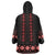 Red Ukraine Folk Patterns Wearable Blanket Hoodie - Wonder Print Shop