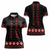 Red Ukraine Folk Patterns Women Polo Shirt - Wonder Print Shop