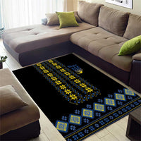 Yellow Ukraine Folk Patterns Area Rug - Wonder Print Shop