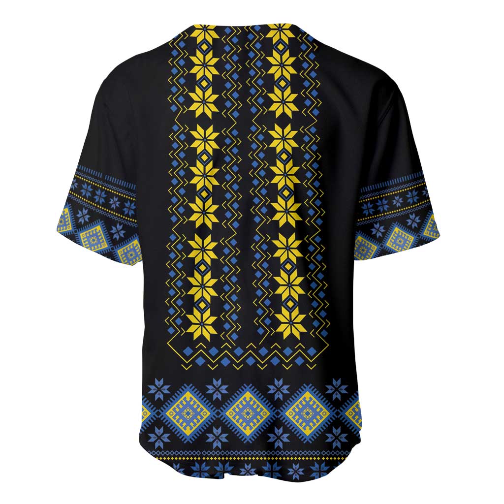 Yellow Ukraine Folk Patterns Baseball Jersey - Wonder Print Shop