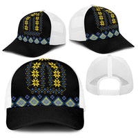 Yellow Ukraine Folk Patterns Baseball Net Cap