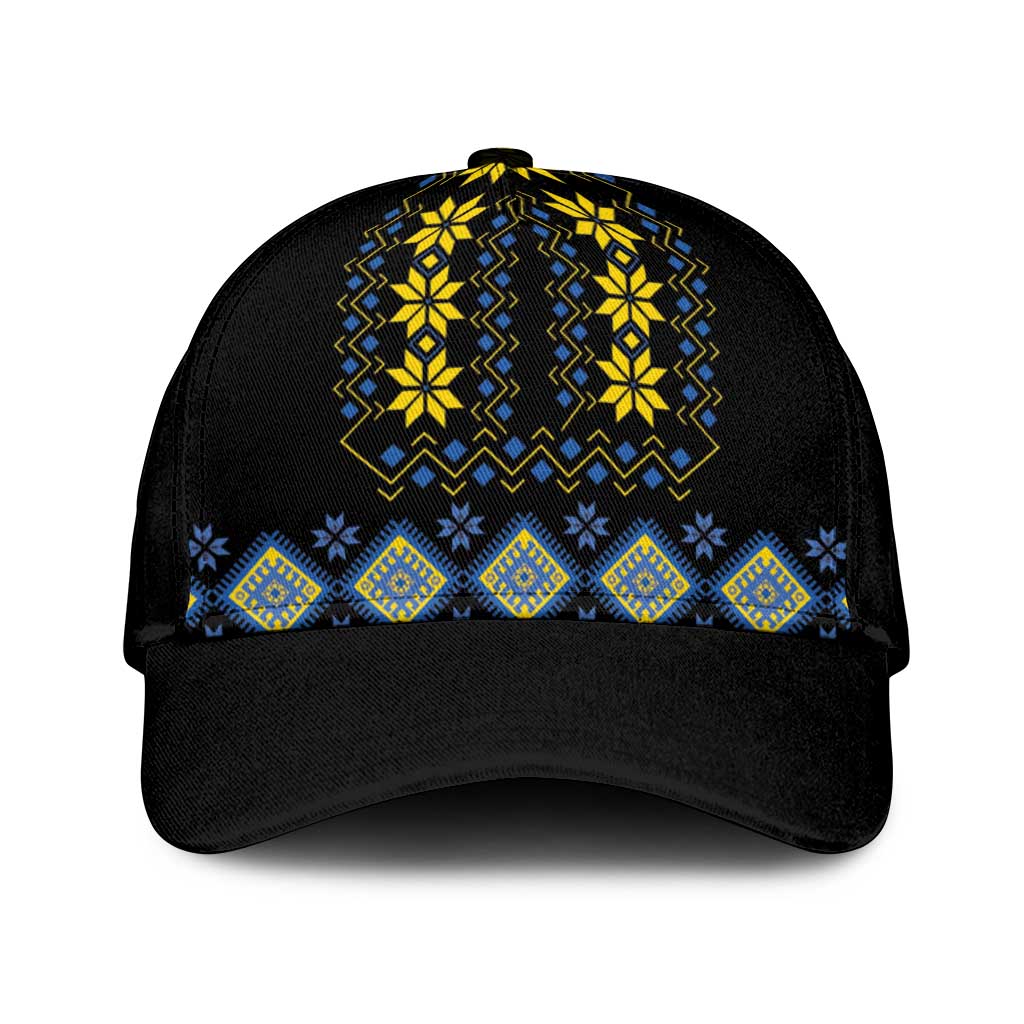 Yellow Ukraine Folk Patterns Classic Cap