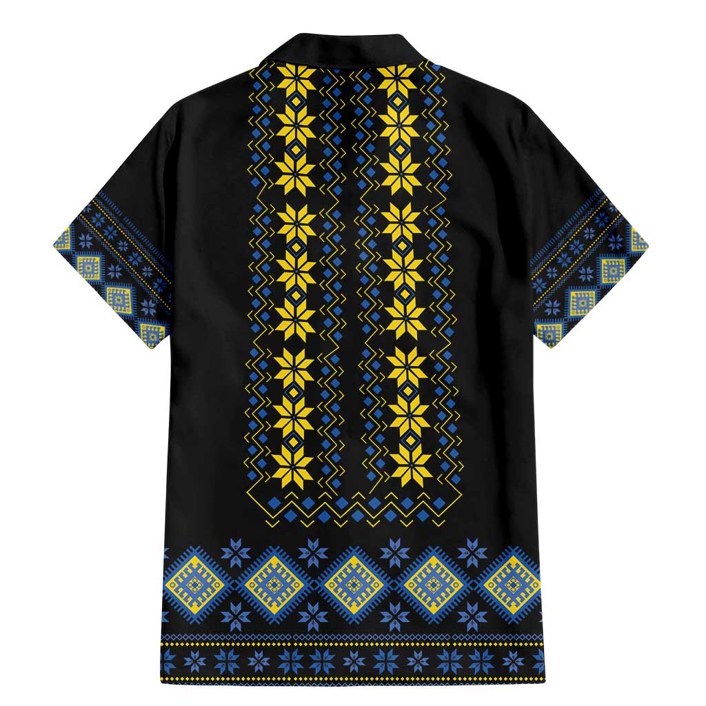 Yellow Ukraine Folk Patterns Family Matching Mermaid Dress and Hawaiian Shirt - Wonder Print Shop