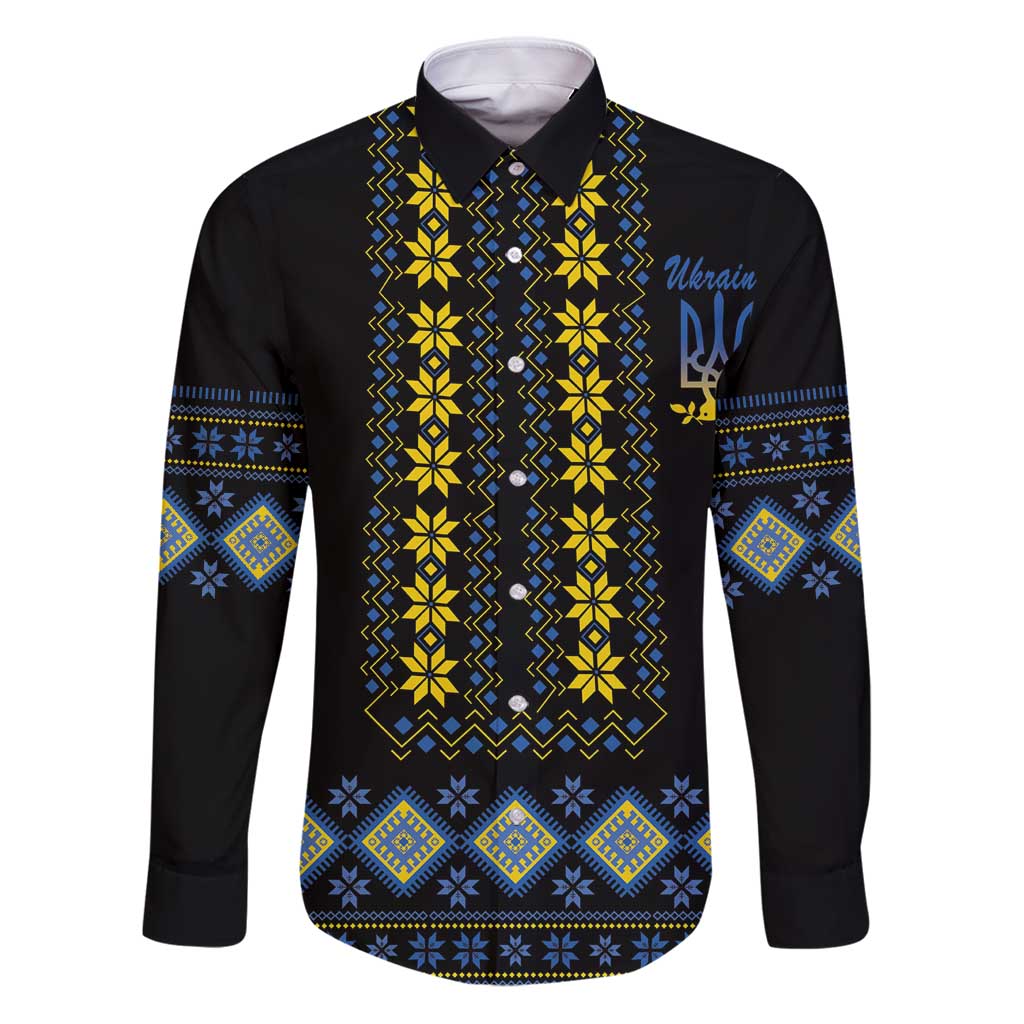 Yellow Ukraine Folk Patterns Family Matching Puletasi and Hawaiian Shirt - Wonder Print Shop