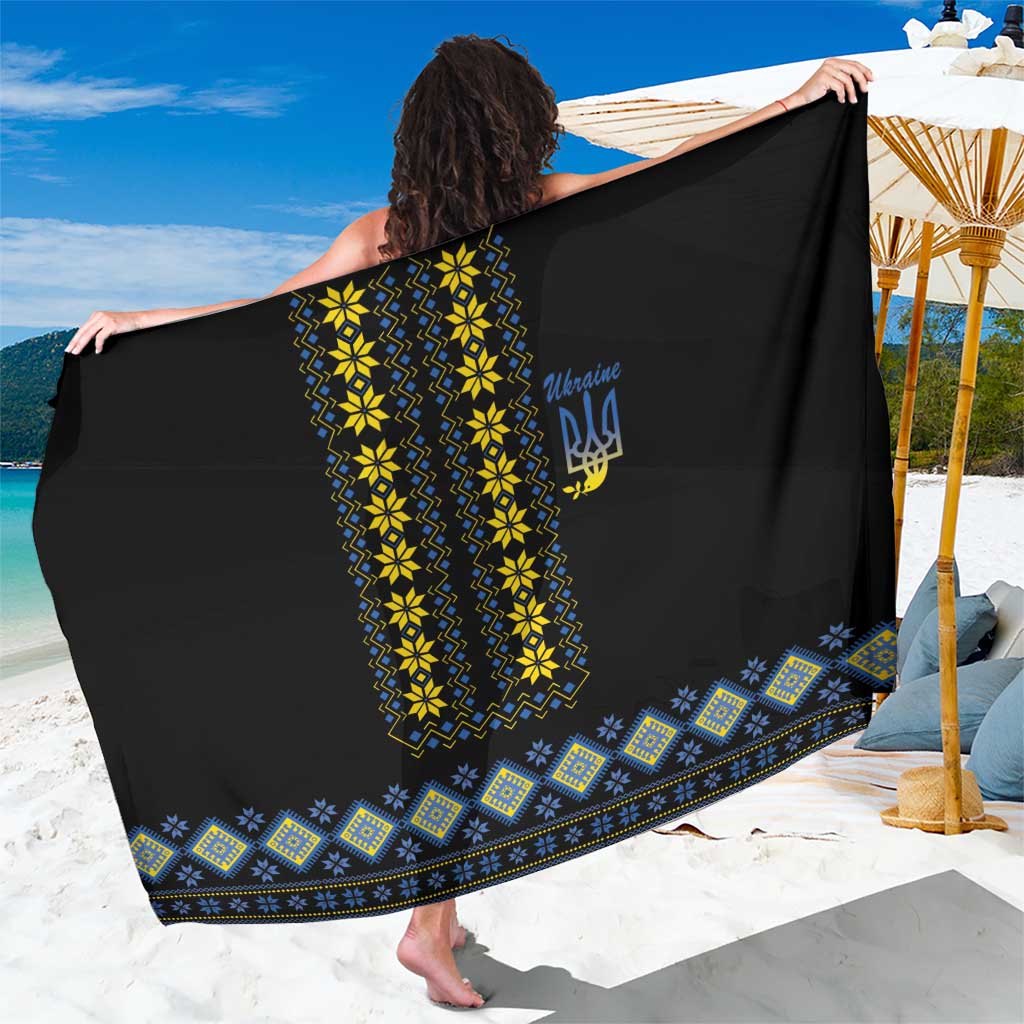 Yellow Ukraine Folk Patterns Sarong - Wonder Print Shop