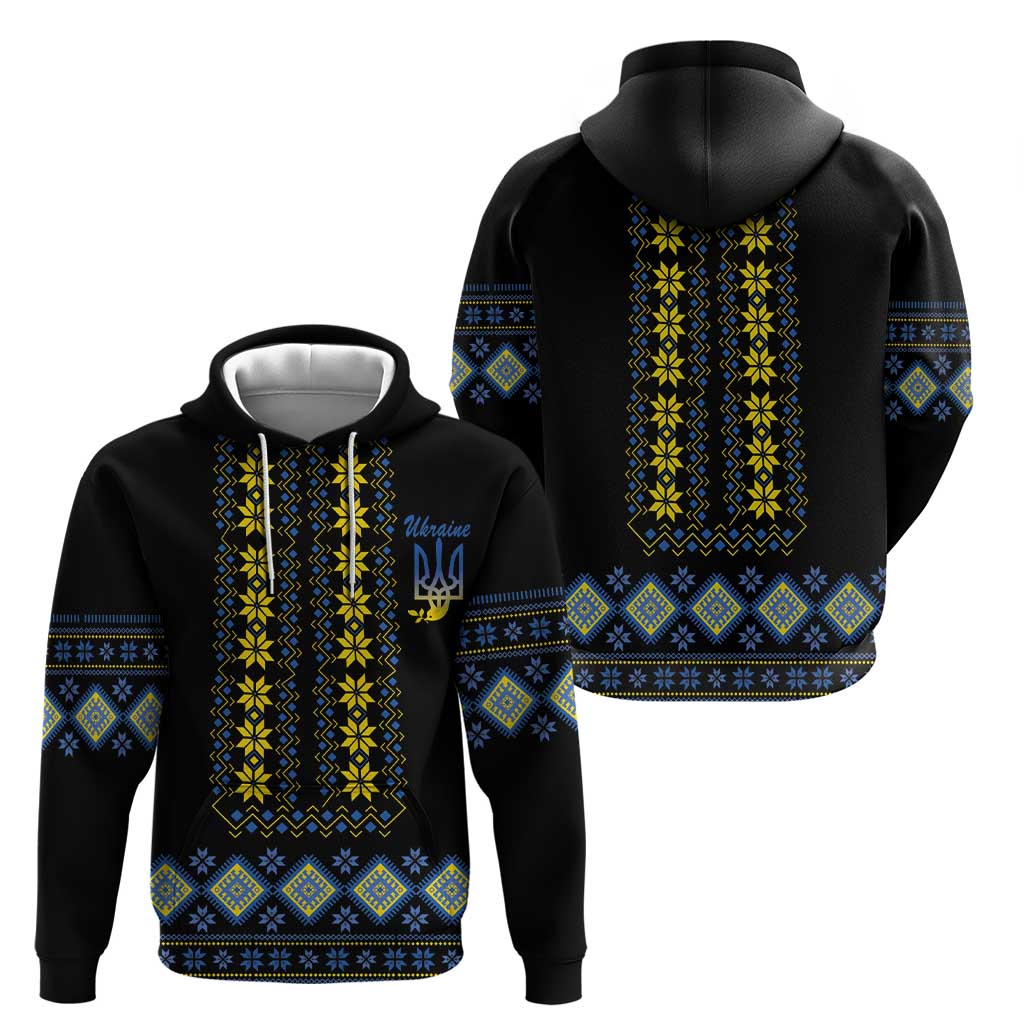 Yellow Ukraine Folk Patterns Zip Hoodie - Wonder Print Shop
