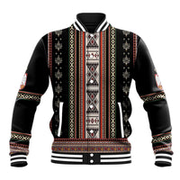 Serbia Folk Pattern Baseball Jacket God of Justice - Wonder Print Shop