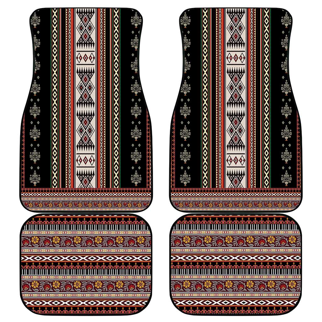 Serbia Folk Pattern Car Mats God of Justice - Wonder Print Shop