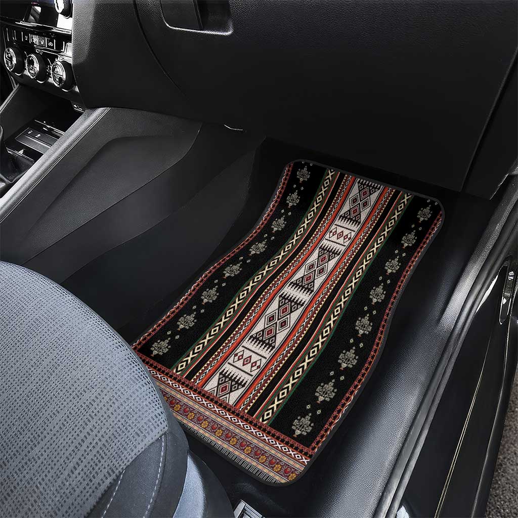 Serbia Folk Pattern Car Mats God of Justice - Wonder Print Shop