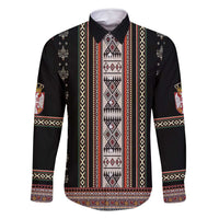 Serbia Folk Pattern Family Matching Off Shoulder Short Dress and Hawaiian Shirt God of Justice - Wonder Print Shop