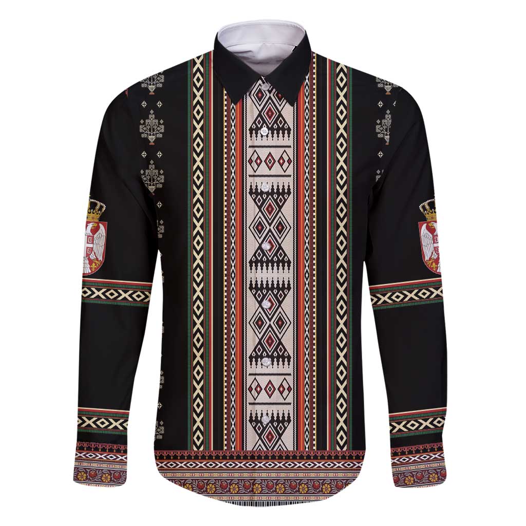 Serbia Folk Pattern Family Matching Tank Maxi Dress and Hawaiian Shirt God of Justice - Wonder Print Shop