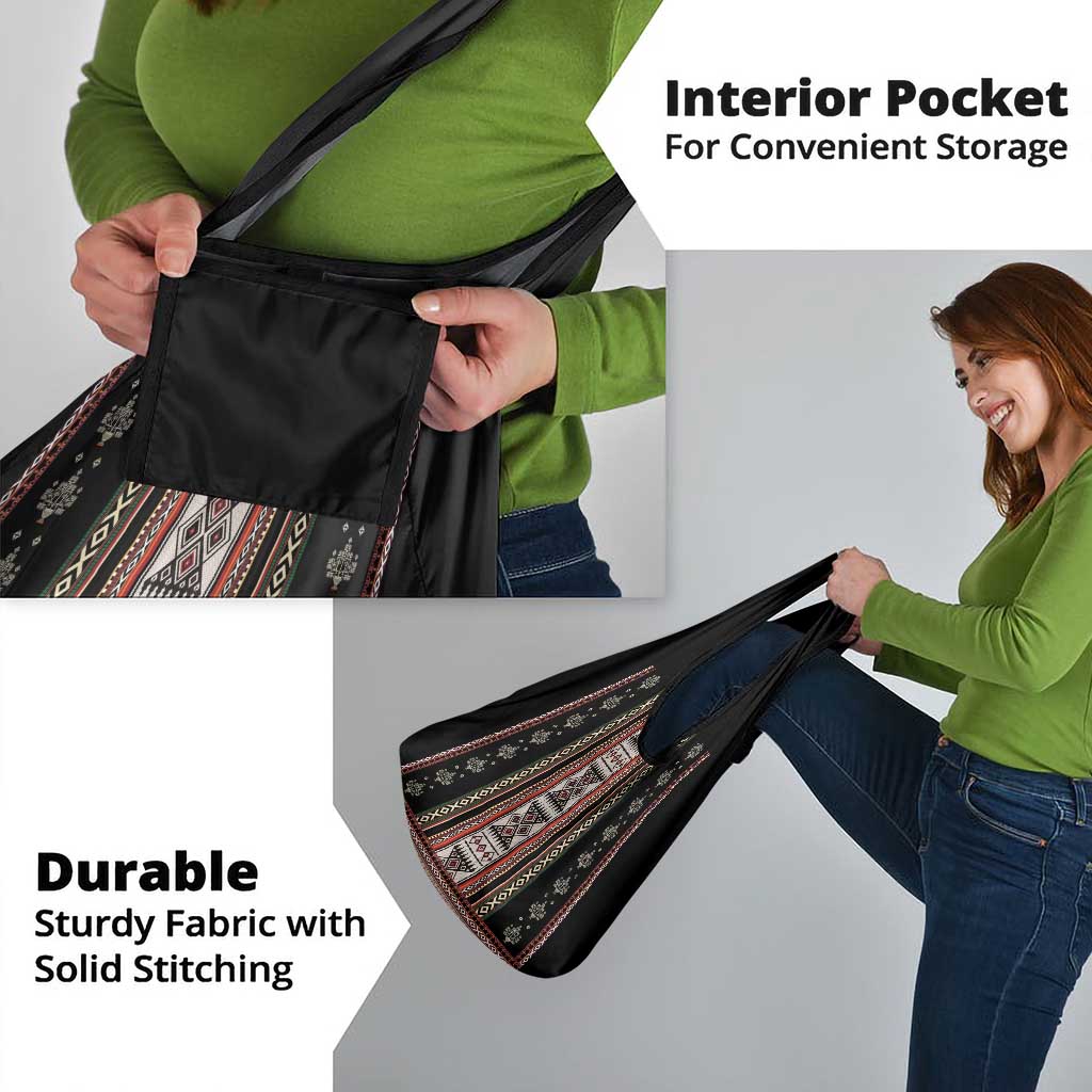 Serbia Folk Pattern Grocery Bag God of Justice