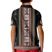 Serbia Folk Pattern Kid Polo Shirt God of Justice - Wonder Print Shop