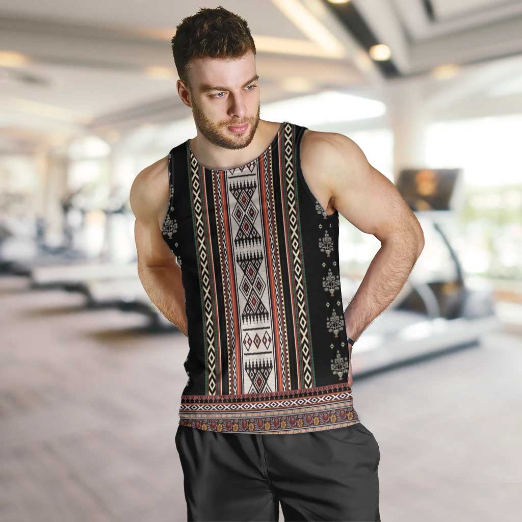 Serbia Folk Pattern Men Tank Top God of Justice - Wonder Print Shop