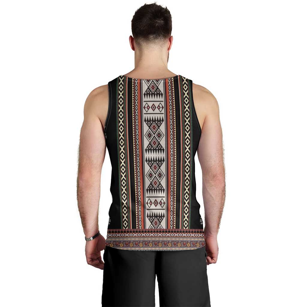 Serbia Folk Pattern Men Tank Top God of Justice - Wonder Print Shop
