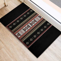 Serbia Folk Pattern Rubber Doormat God of Justice - Wonder Print Shop