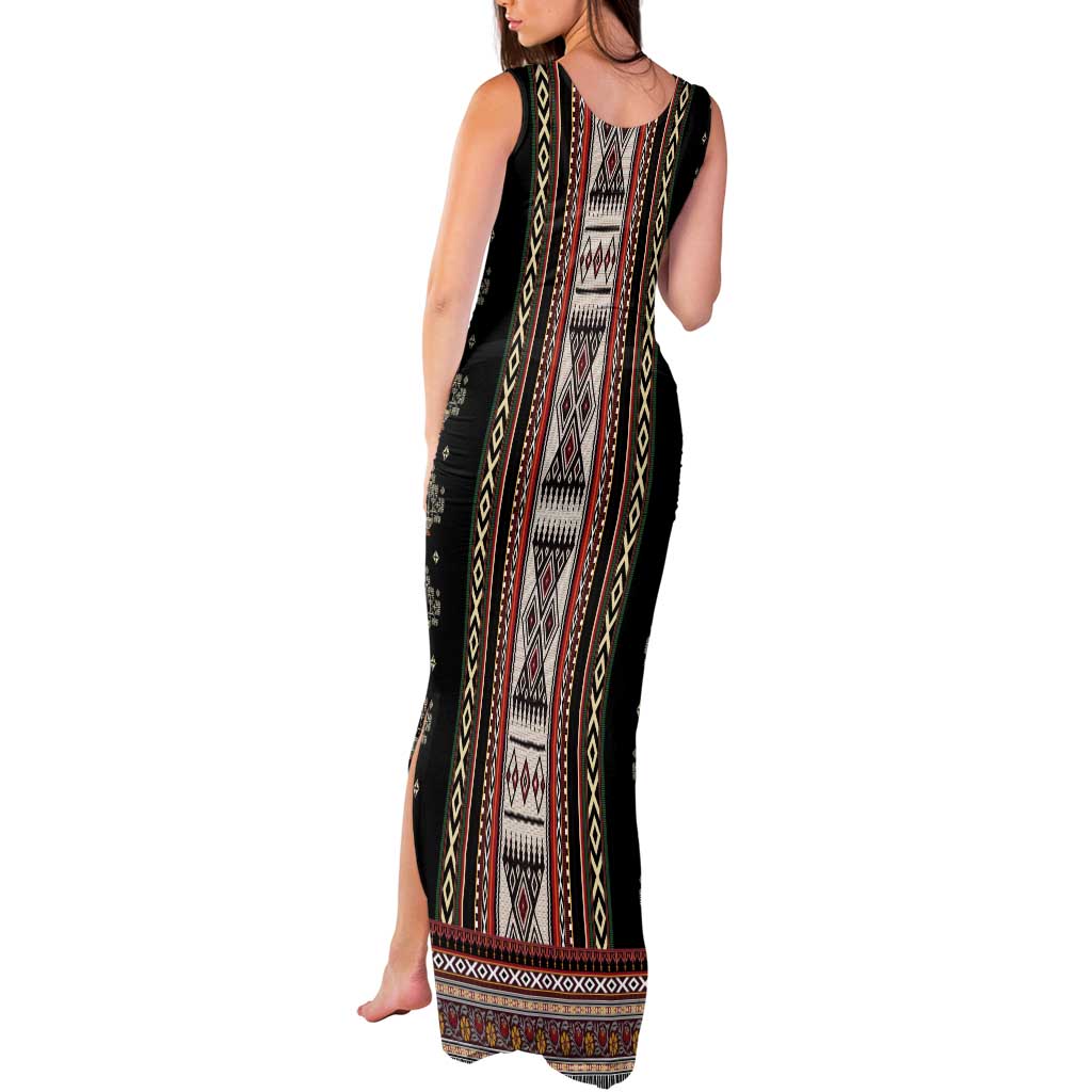 Serbia Folk Pattern Tank Maxi Dress God of Justice - Wonder Print Shop