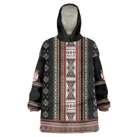 Serbia Folk Pattern Wearable Blanket Hoodie God of Justice - Wonder Print Shop