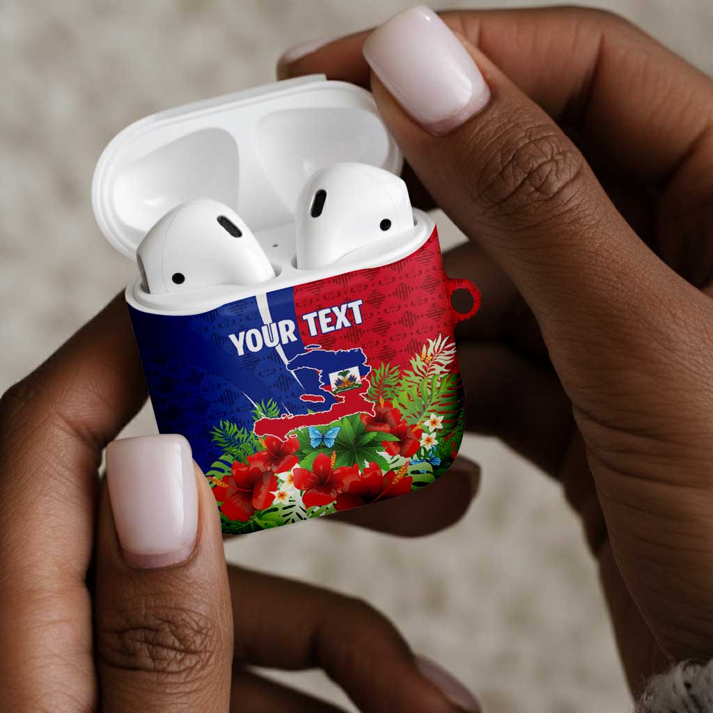 Personalized Afro-Haitians Tropical AirPods Case Fleur-De-Lis Veves Motif - Wonder Print Shop