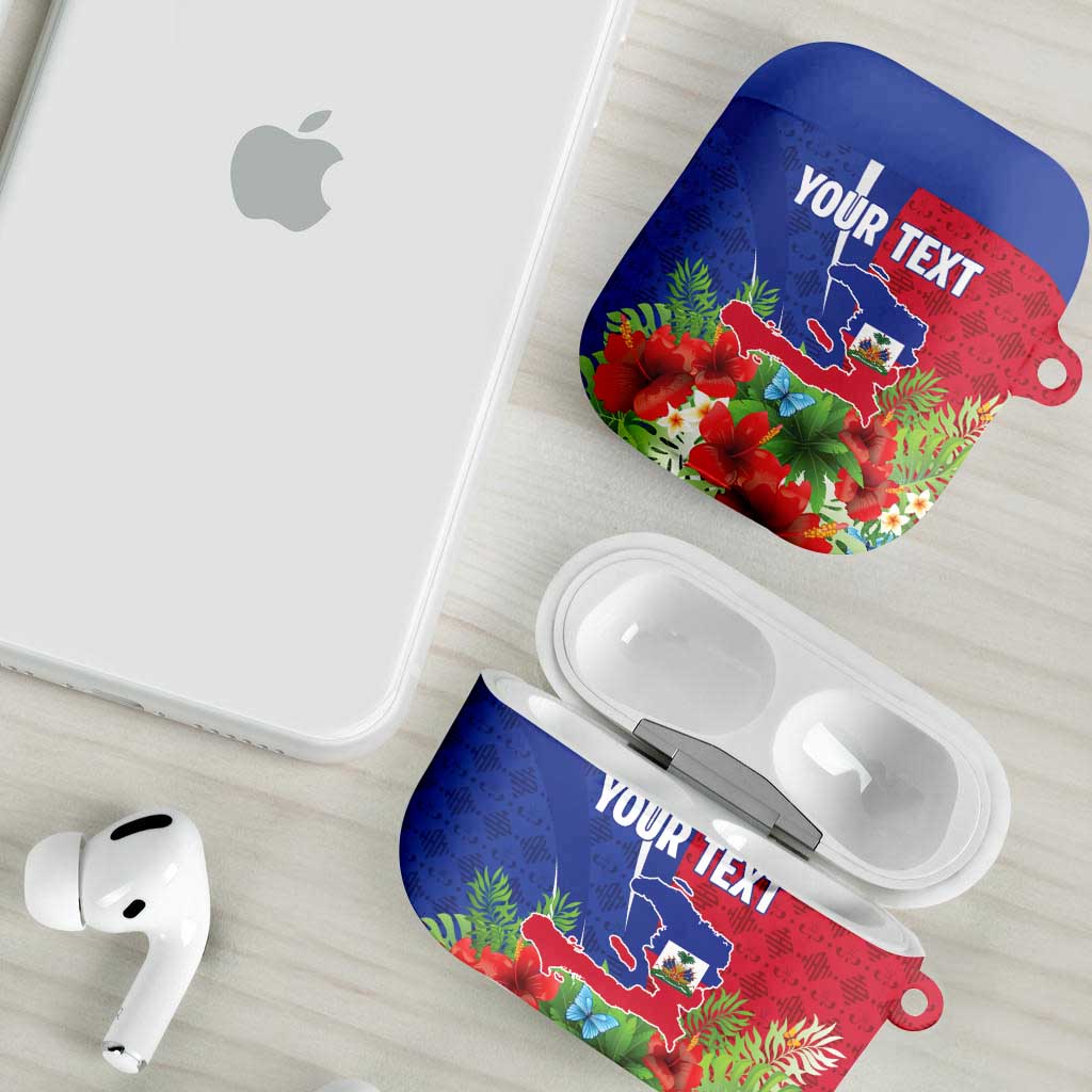 Personalized Afro-Haitians Tropical AirPods Case Fleur-De-Lis Veves Motif - Wonder Print Shop