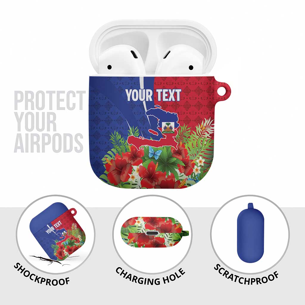 Personalized Afro-Haitians Tropical AirPods Case Fleur-De-Lis Veves Motif - Wonder Print Shop