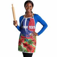 Personalized Afro-Haitians Tropical Apron Fleur-De-Lis Veves Motif - Wonder Print Shop