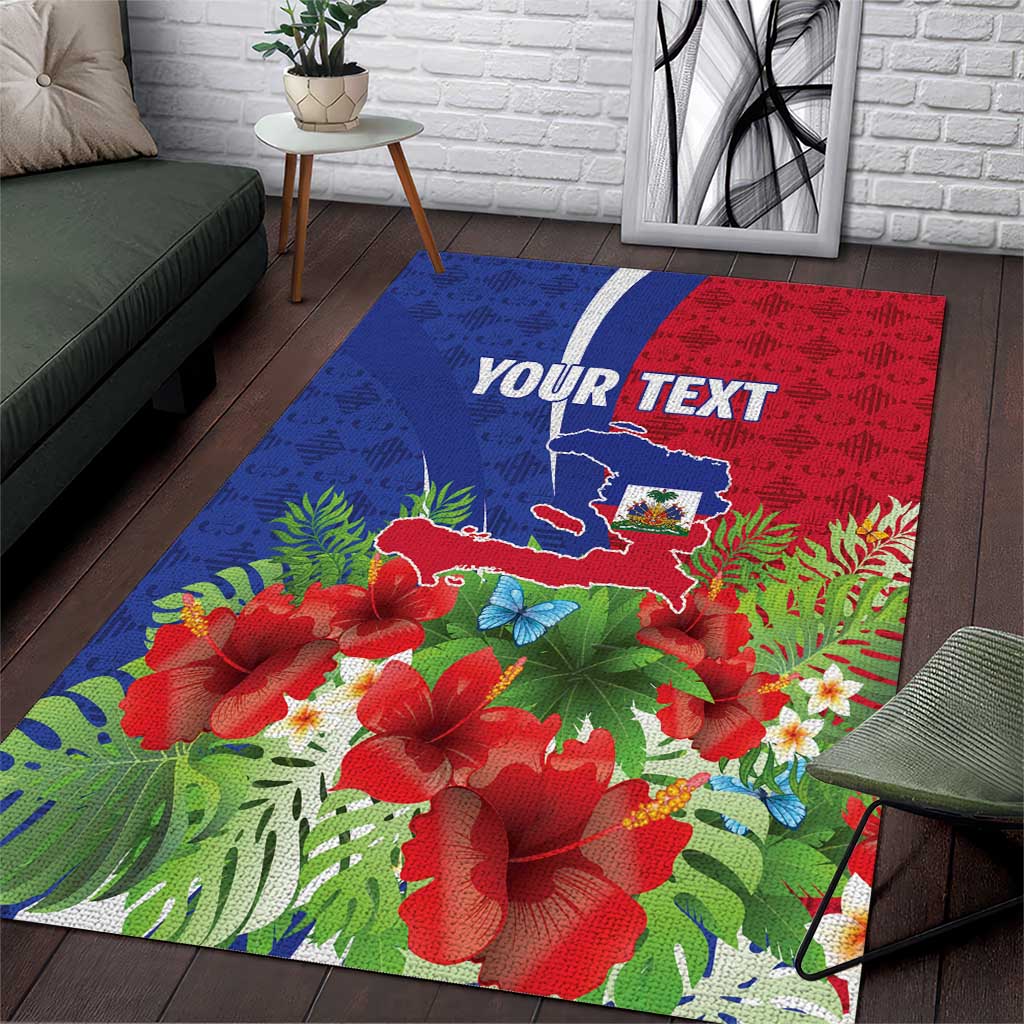 Personalized Afro-Haitians Tropical Area Rug Fleur-De-Lis Veves Motif - Wonder Print Shop