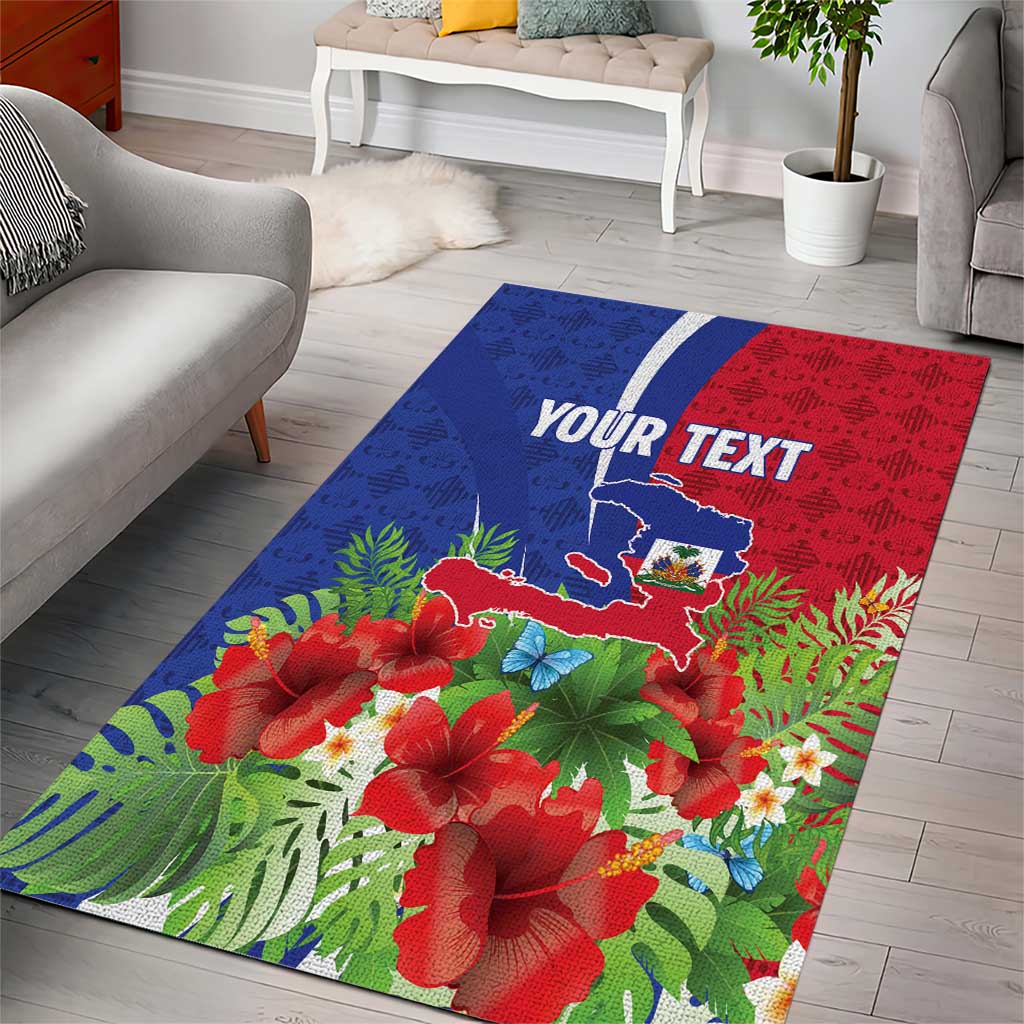 Personalized Afro-Haitians Tropical Area Rug Fleur-De-Lis Veves Motif - Wonder Print Shop
