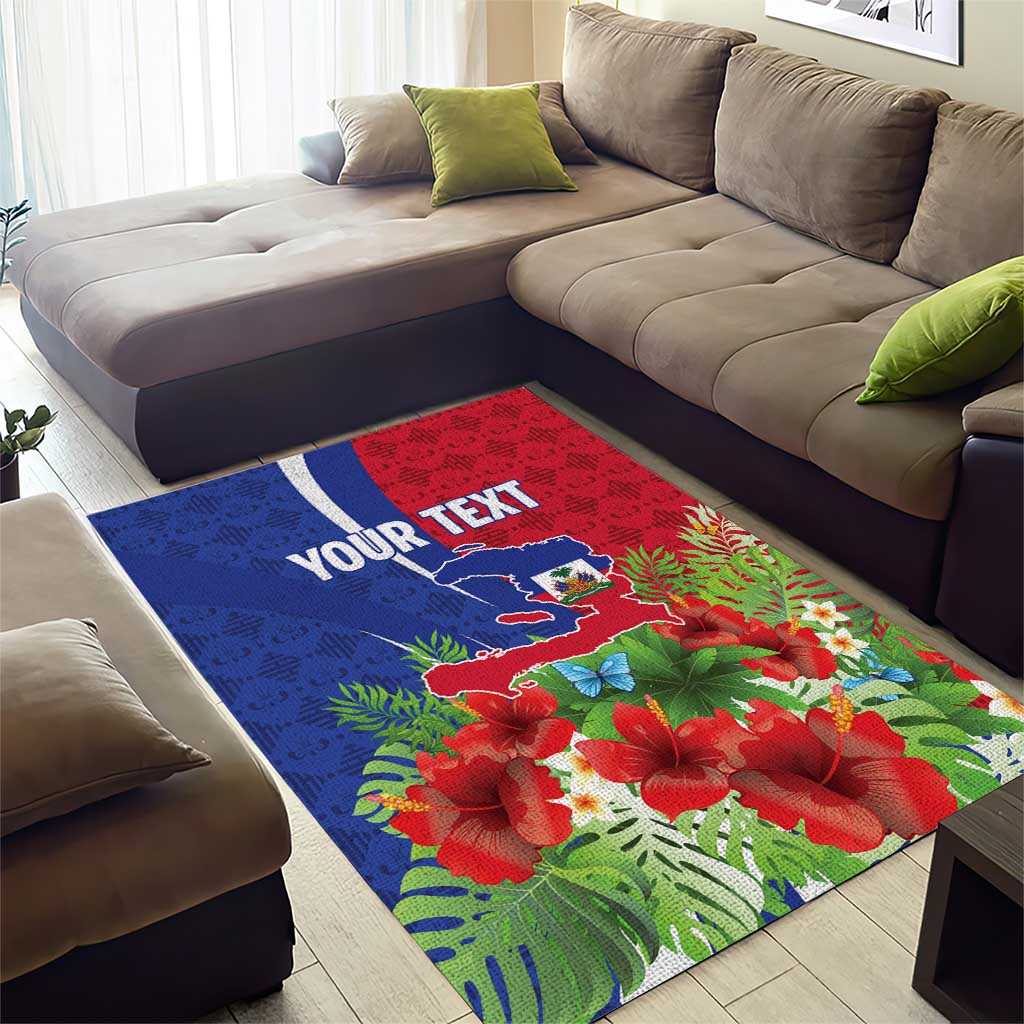 Personalized Afro-Haitians Tropical Area Rug Fleur-De-Lis Veves Motif - Wonder Print Shop