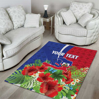 Personalized Afro-Haitians Tropical Area Rug Fleur-De-Lis Veves Motif - Wonder Print Shop