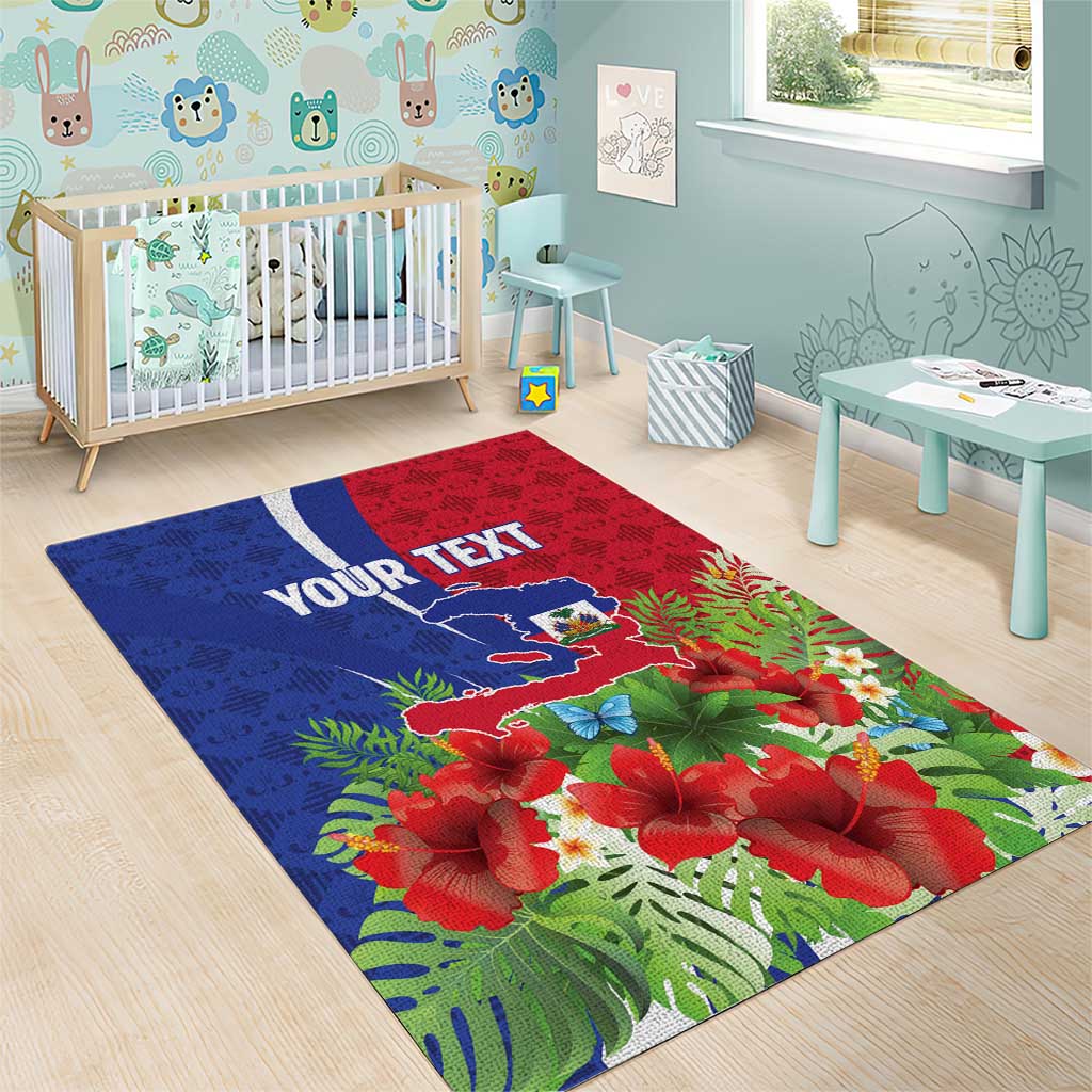 Personalized Afro-Haitians Tropical Area Rug Fleur-De-Lis Veves Motif - Wonder Print Shop