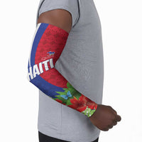 Personalized Afro-Haitians Tropical Arm Sleeves Fleur-De-Lis Veves Motif - Wonder Print Shop