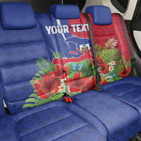 Personalized Afro-Haitians Tropical Back Car Seat Cover Fleur-De-Lis Veves Motif - Wonder Print Shop