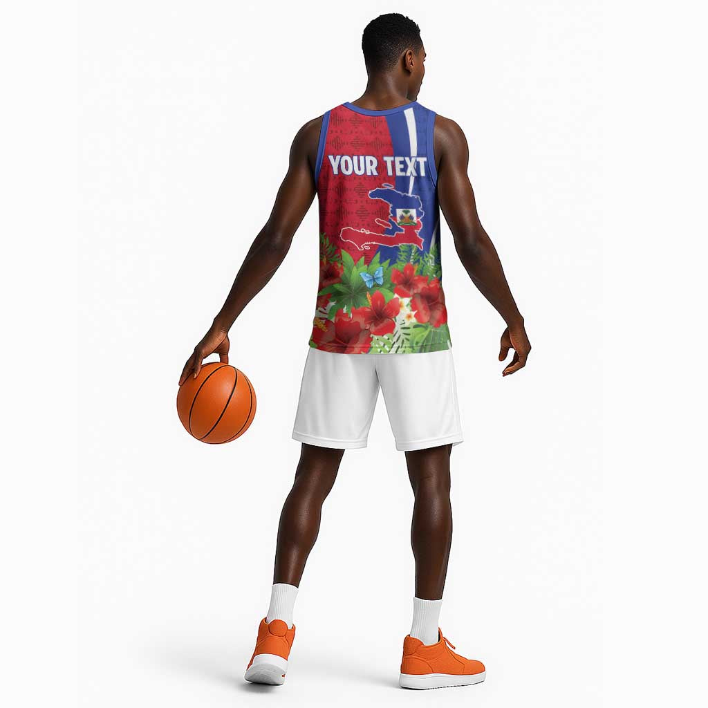 Personalized Afro-Haitians Tropical Basketball Jersey Fleur-De-Lis Veves Motif - Wonder Print Shop